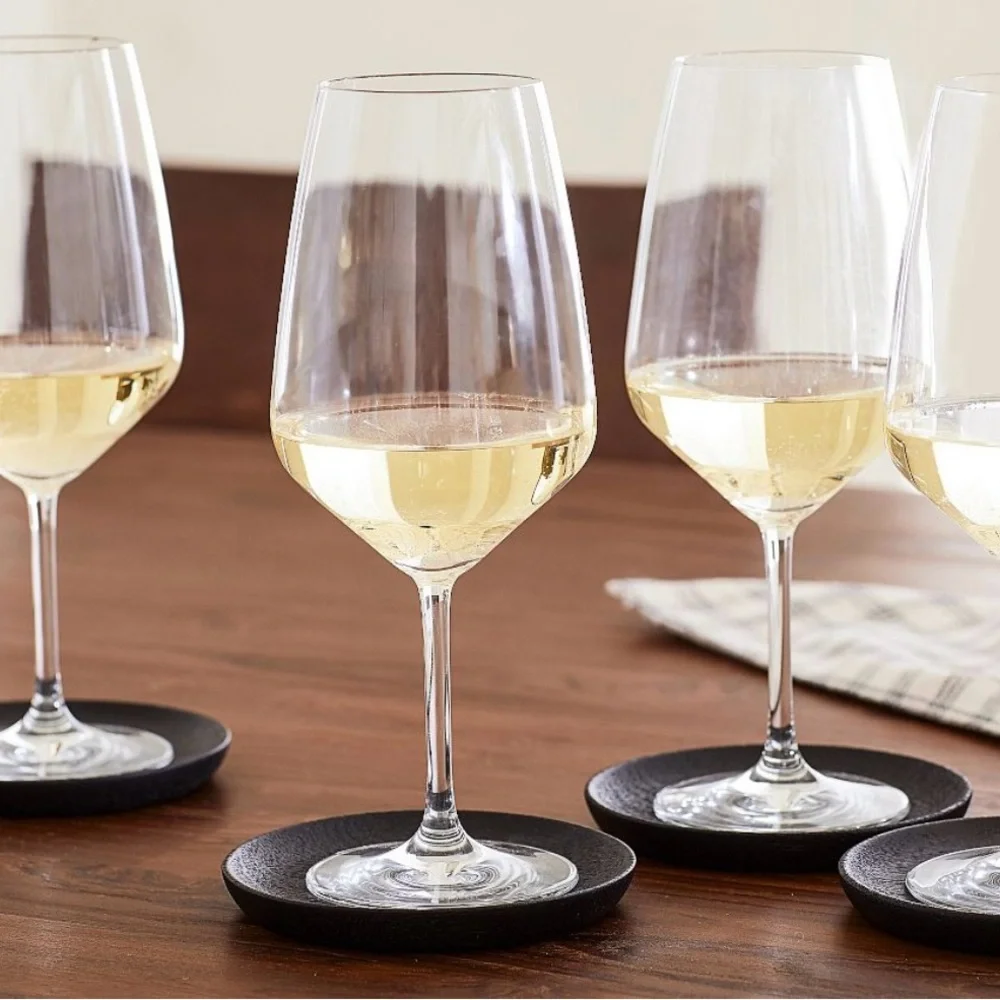 Pottery Barn Chateau Wood Handcrafted Coasters - Set Of 4